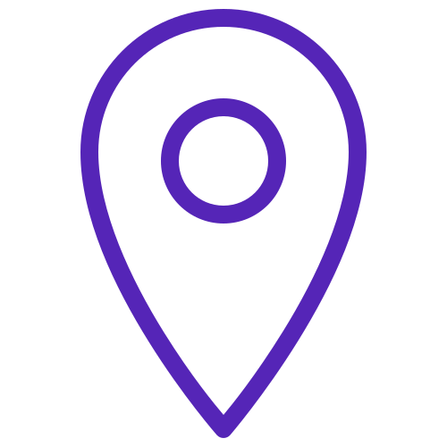 Teardrop-shaped map location pin
