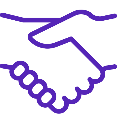 Two arms clasping in a handshake